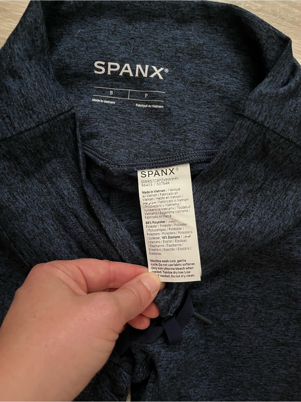 NWT SPANX Women’s Super Smooth Soft Stretch Leggings Heather Blue - Size Small - Picture 6 of 7